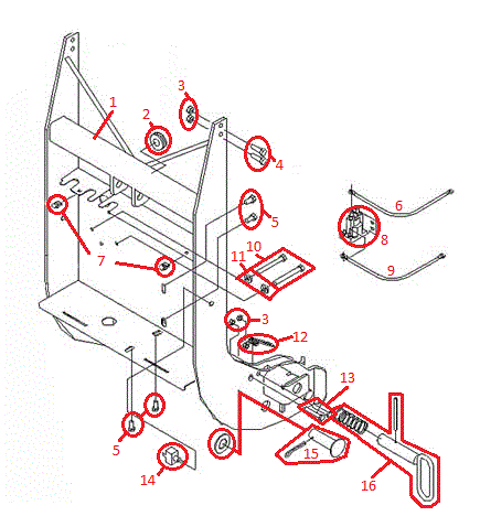 Straight Blade RT3 Coupler Assembly Diagram
