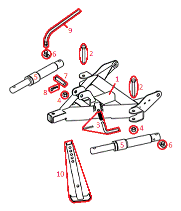 Sport Duty RT3 Pushframe Assembly Diagram