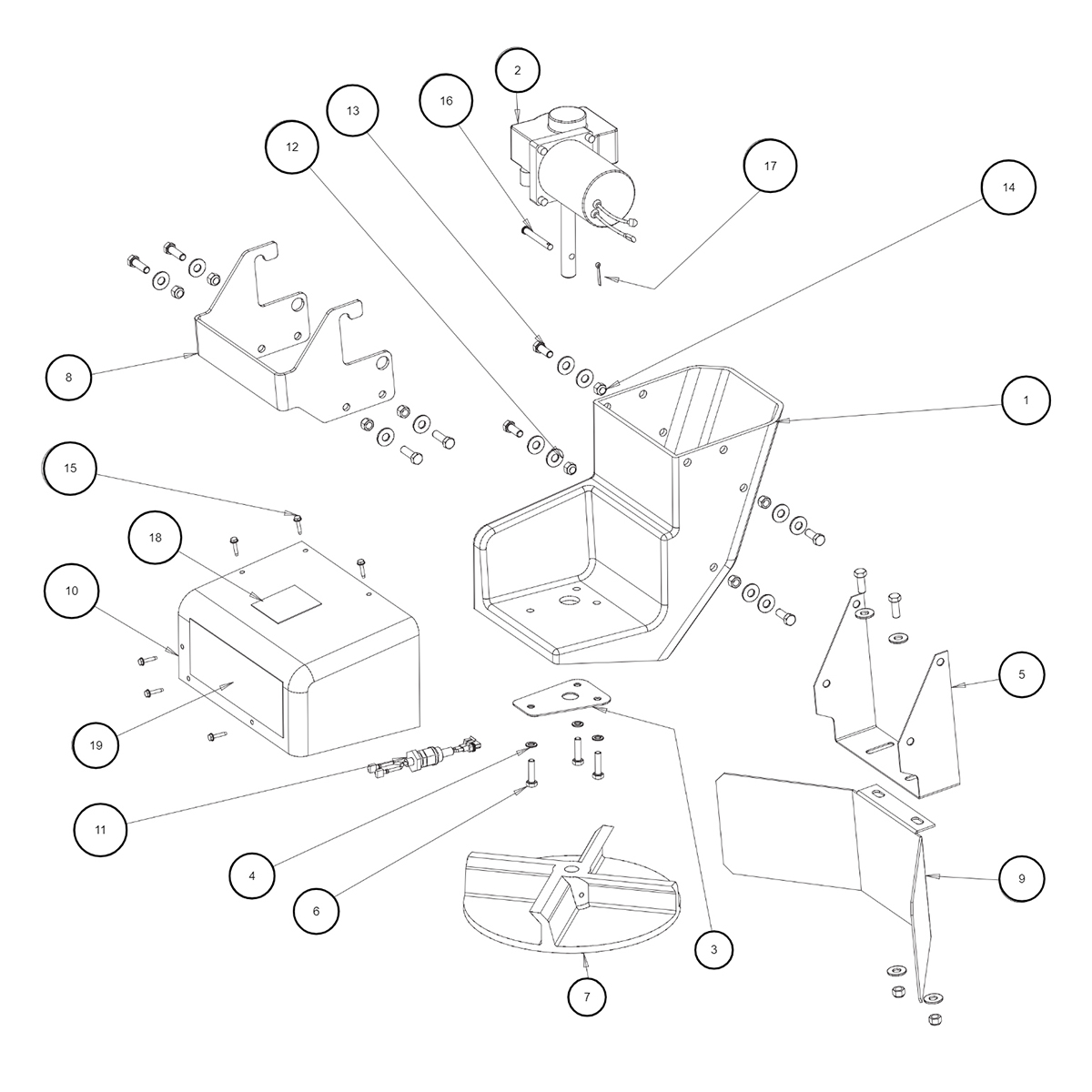 SaltDogg SHPE1000 Chute Assembly (2014-) Diagram
