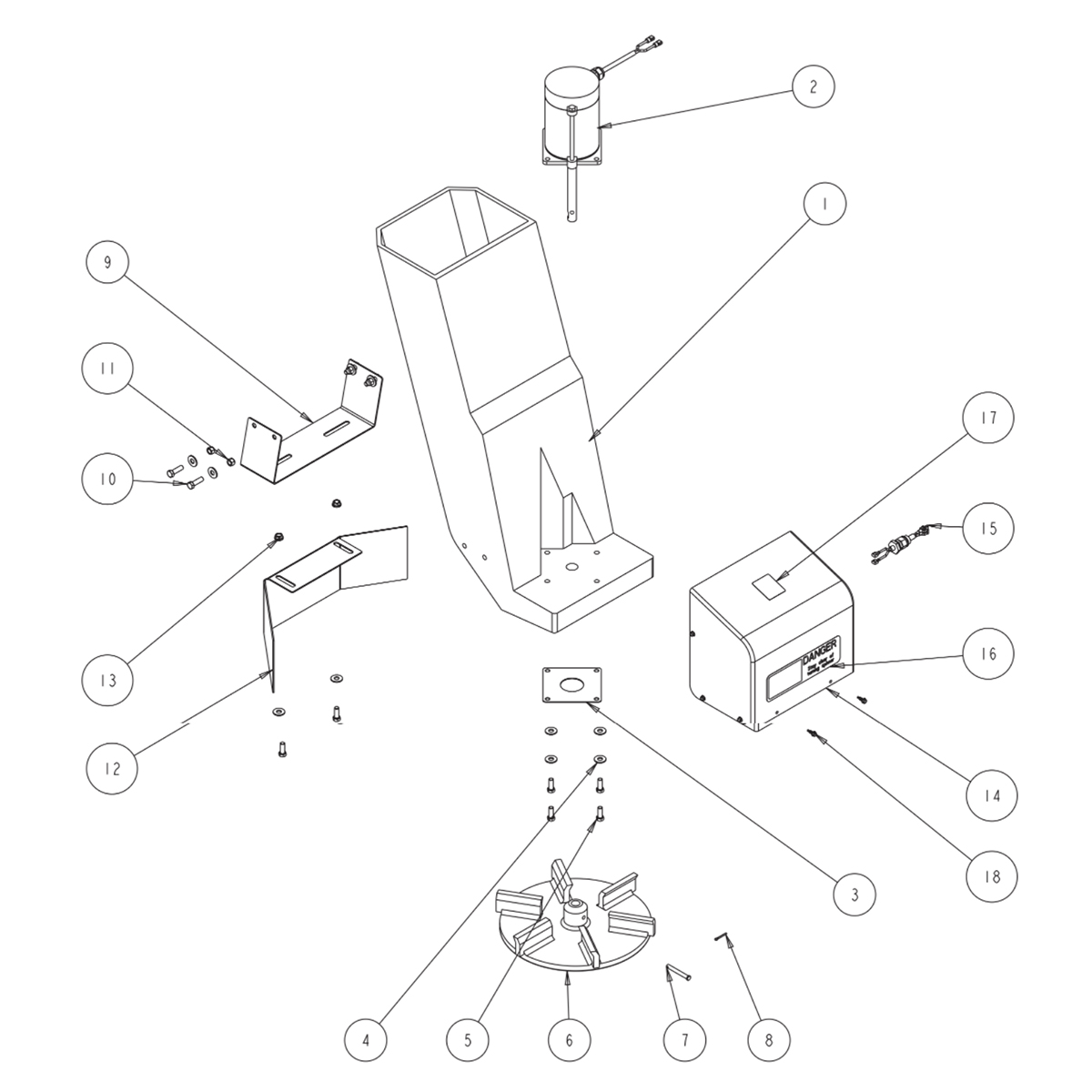 SaltDogg SHPE4000 Chute Assembly Diagram