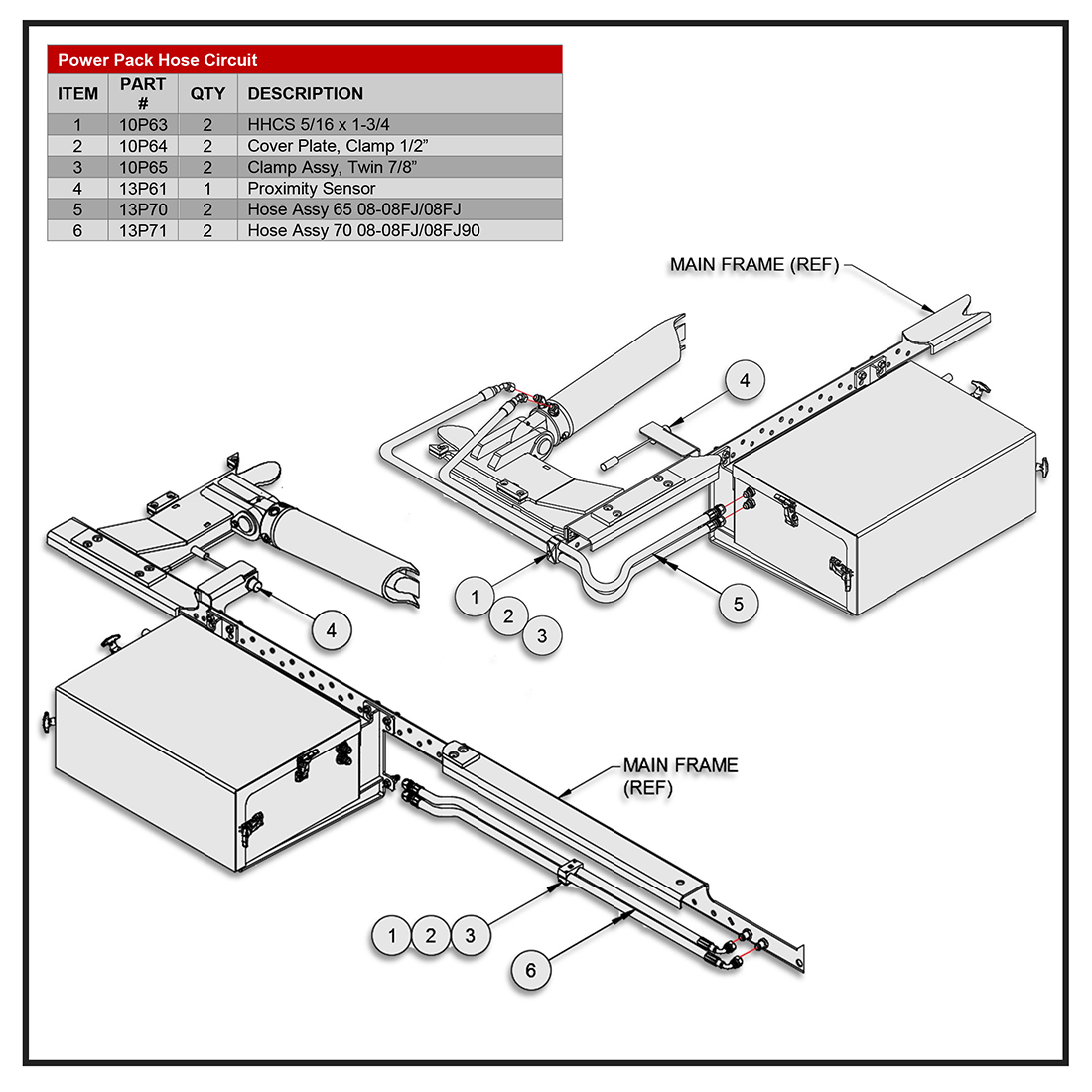 Swaploader SL-75 Power Pack Hose Circuit Diagram