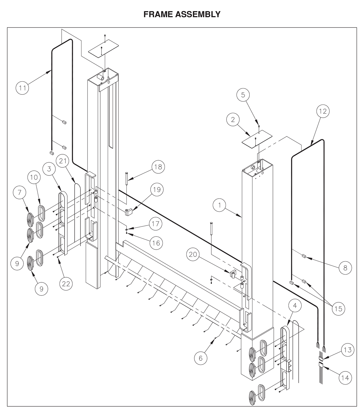 TDR 44/55/66 Frame Assembly Diagram