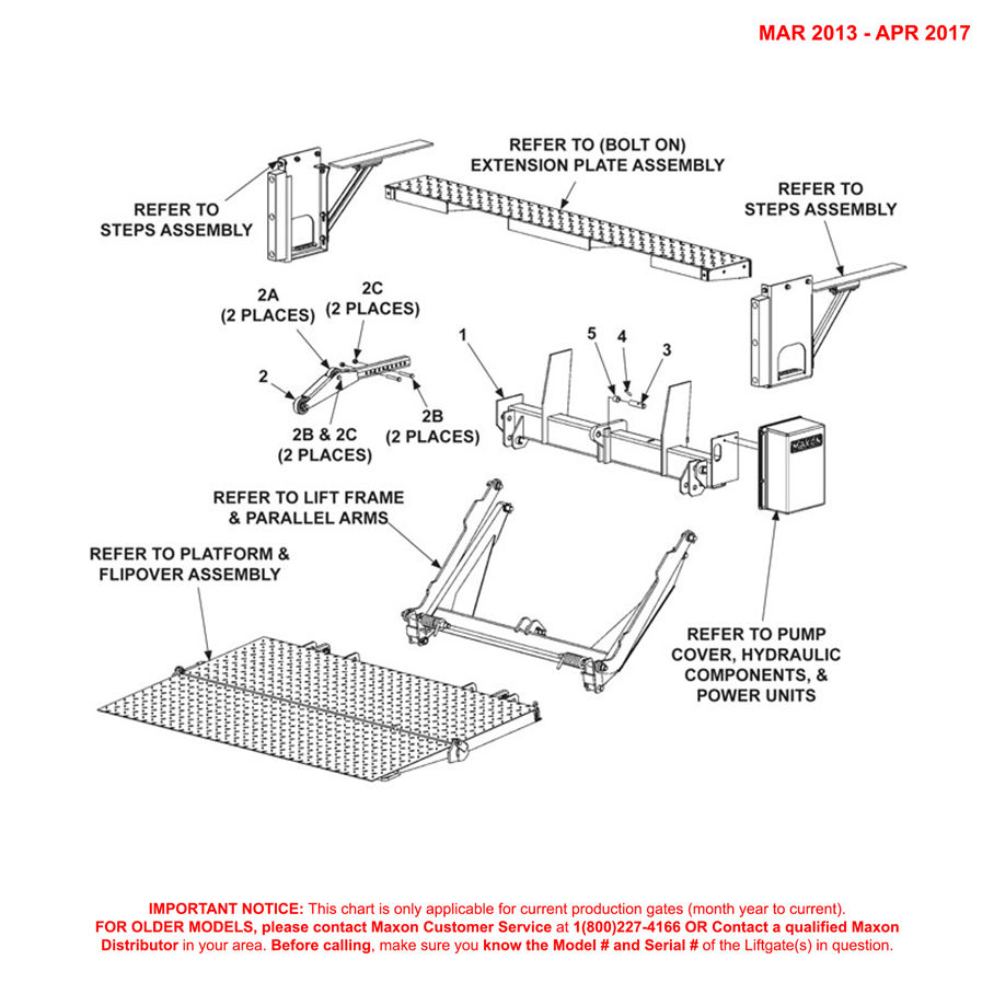 Maxon TE-25 (Mar 2013 - Apr 2017) Galvanized Main Assembly Diagram