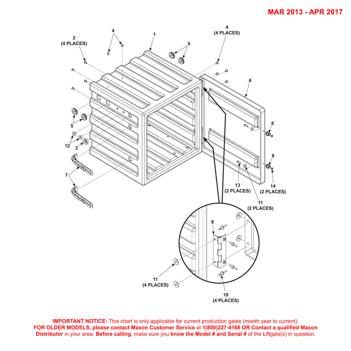 Maxon TE-25 (Mar 2013 - Apr 2017) Optional Battery Box Diagram