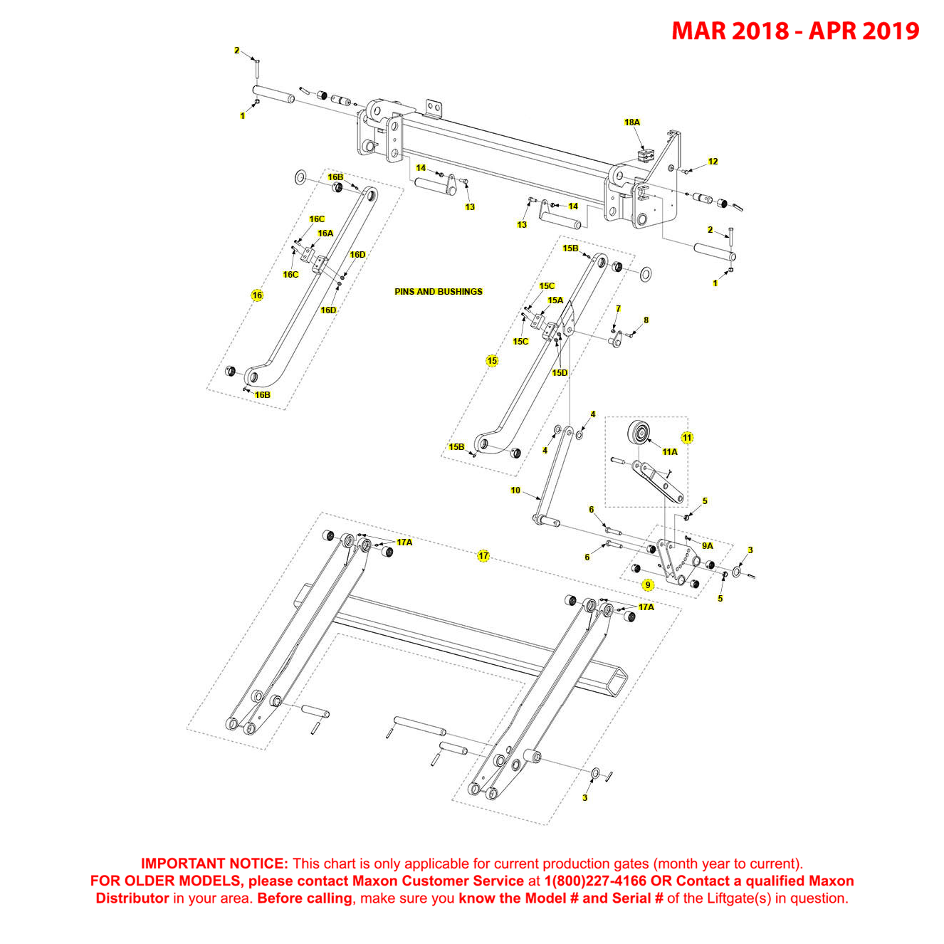 Maxon TE-25DC (Mar 2018 - Apr 2019) Weld-On Main Assembly Diagram