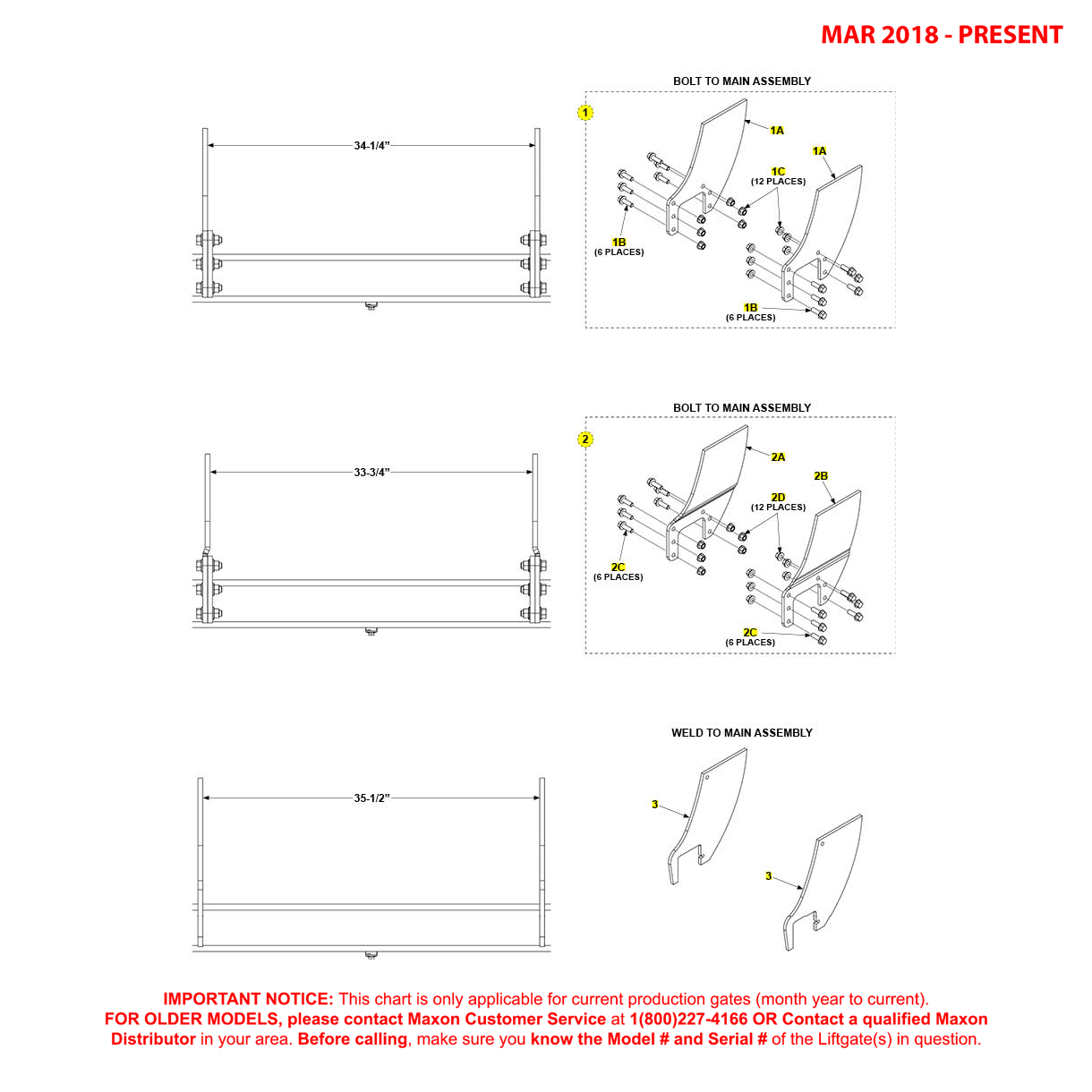 Maxon TE-25DC (Mar 2018 - Present) Mounting Brackets Diagram