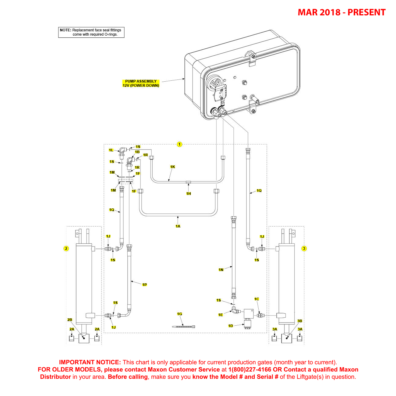 Maxon TE-25DC (Mar 2018 - Present) Power Down Hydraulic Systems Diagram