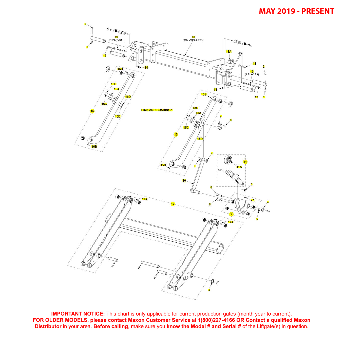 Maxon TE-25DC (May 2019 - Present) Bolt-On Main Assembly Diagram