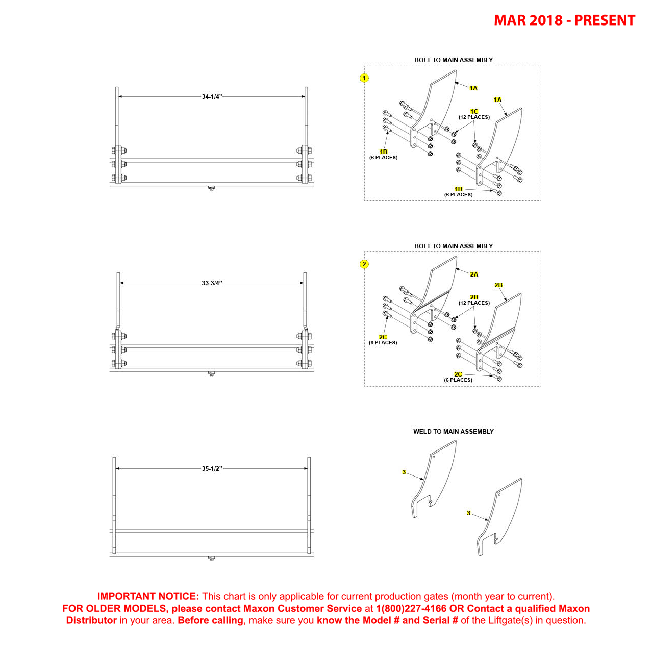 Maxon TE-33 (Mar 2018 - Present) Mounting Brackets Diagram