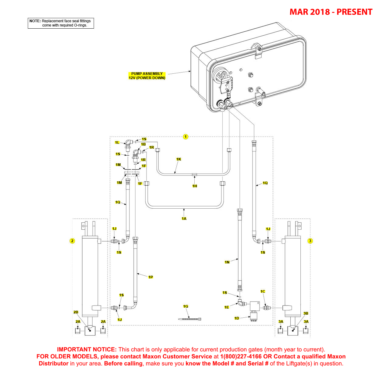 Maxon TE-33 (Mar 2018 - Present) Power Down Hydraulic Systems Diagram