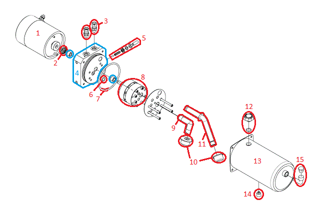 Trip-Edge RT3 HYD09322 Motor Kit Diagram
