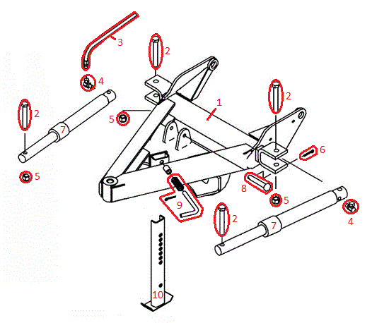 Trip-Edge RT3 Pushframe Assembly Diagram