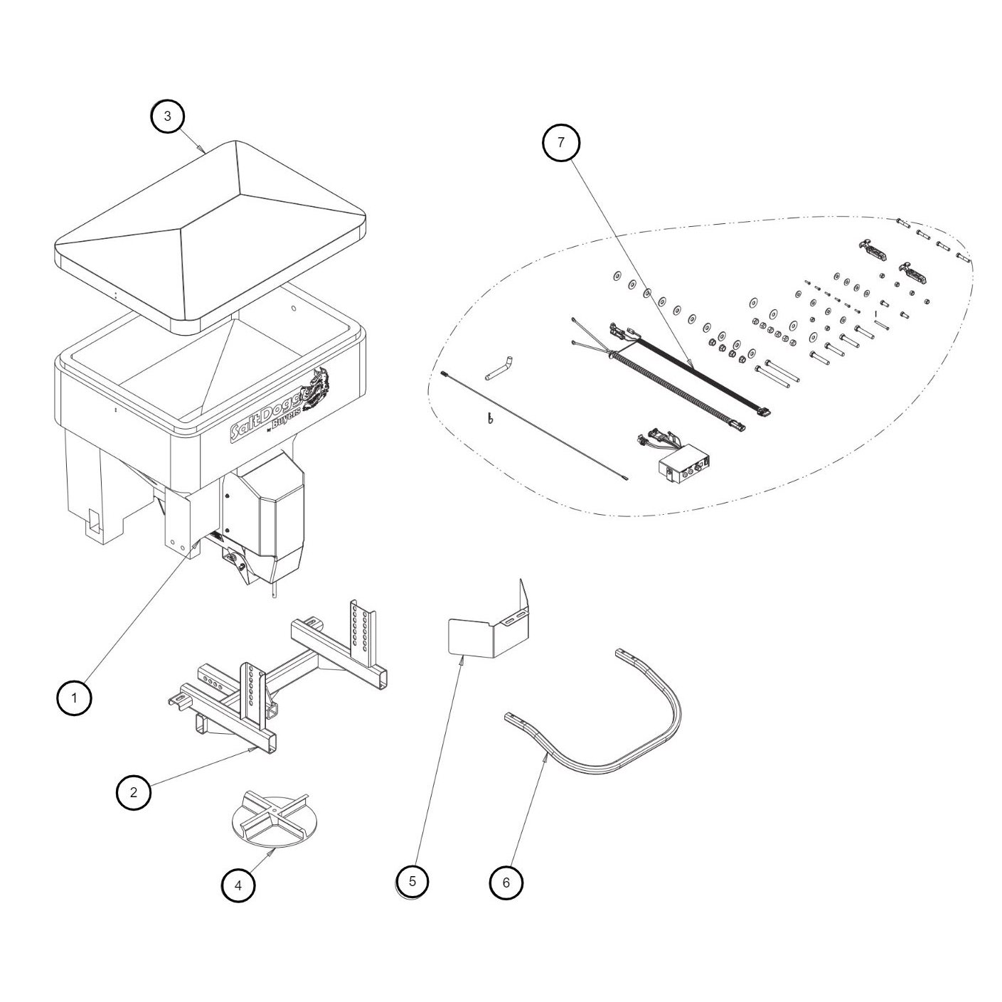 SaltDogg TGS03 Main Assembly Diagram