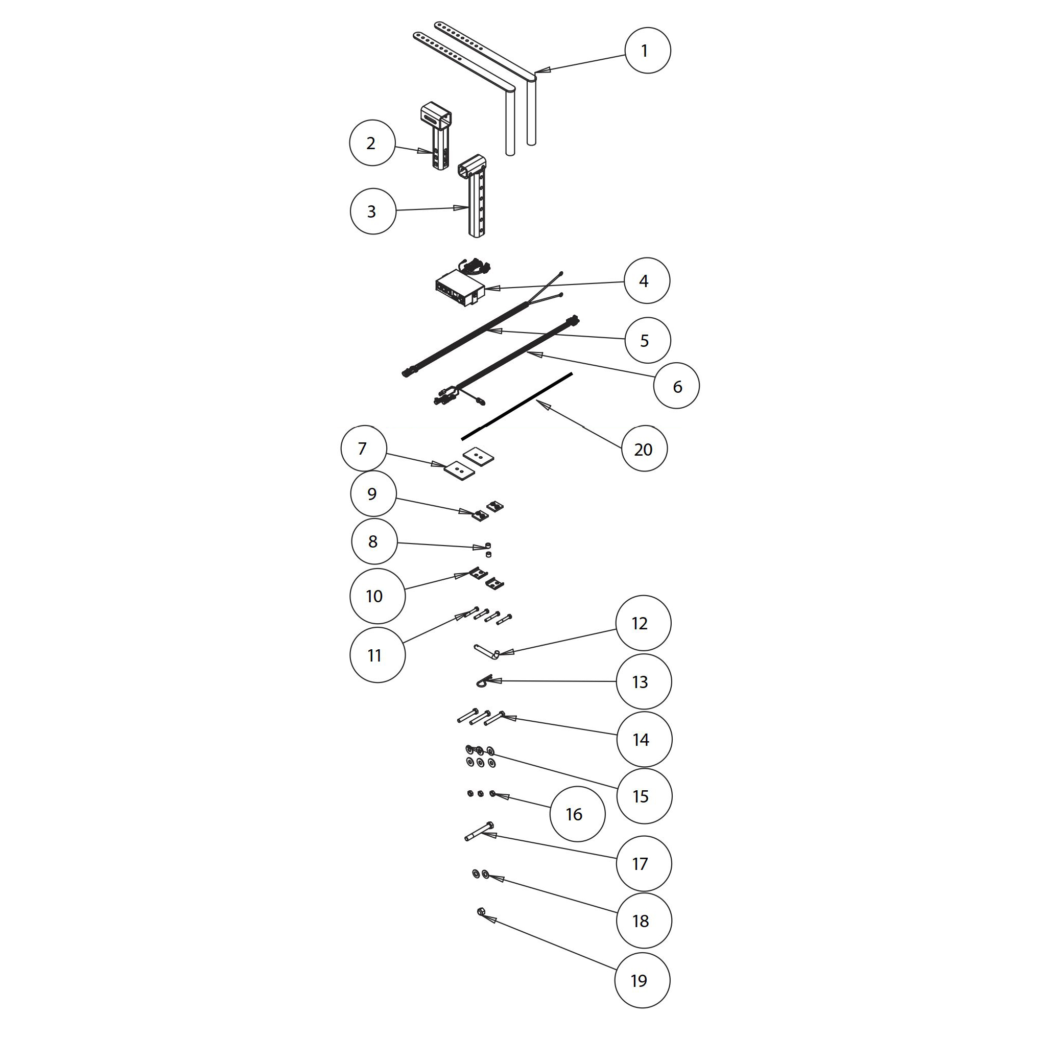 SaltDogg TGS06 Hardware Kit Diagram