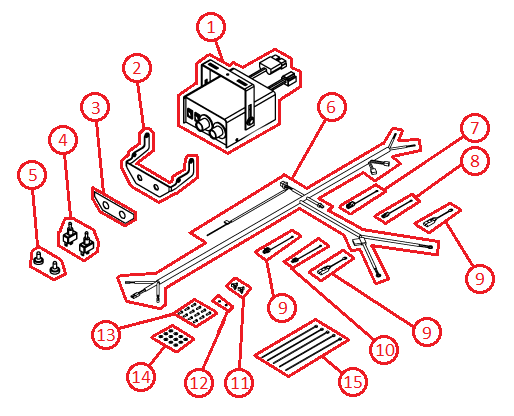 BOSS VBX3000 Control Assembly Diagram
