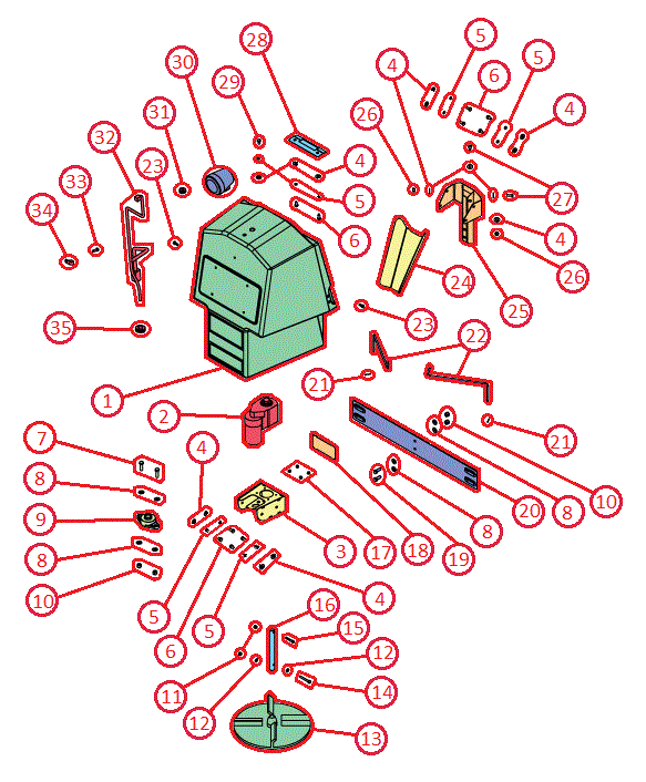 BOSS VBX3000 Spinner Assembly Components Diagram