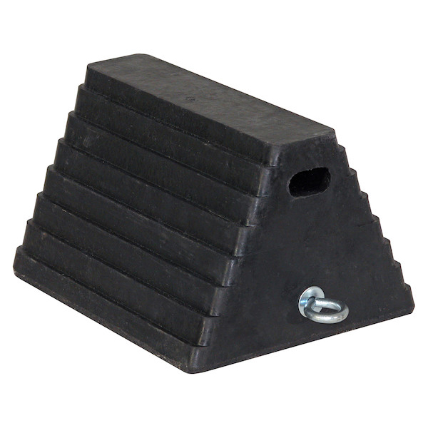 Buyers WC1086 - Heavy Duty Rubber Wheel Chock With Chain Eye (10 x 8 x 6 Inches)