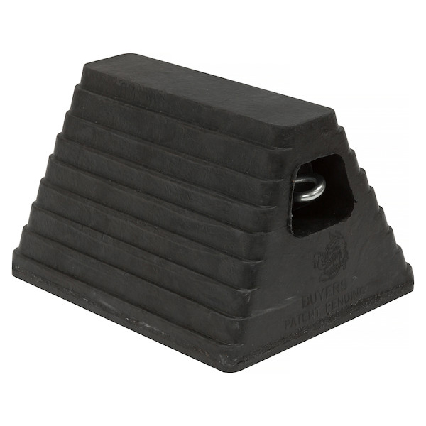 Buyers WC6810L - Heavy Duty Rubber Wheel Chock With Recessed Chain Eye (10 x 8 x 6 Inches)
