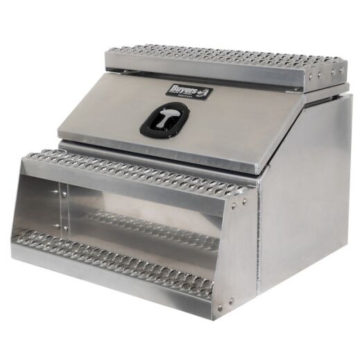 Buyers Products 1705285 - Heavy Duty Smooth Aluminum WideOpen? Step Boxes for Semi Trucks - 16 Inch Width
