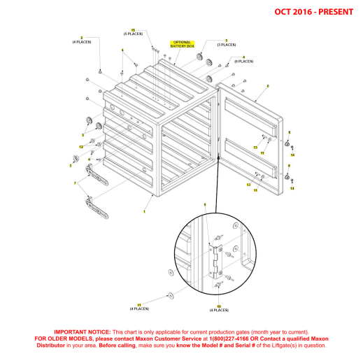 Maxon BMR (Oct 2016 - Present) Optional Battery Box Diagram