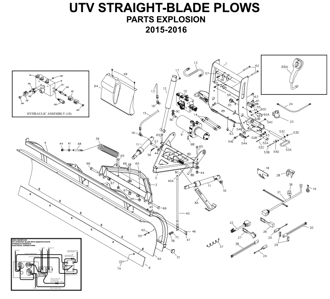 Diagram 1 BOSS UTV Straight Blade Parts