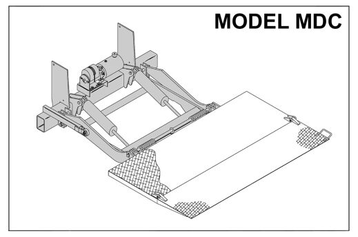 Thieman MDC - 25 Series Steel Platform Stowaway Tailgate With Aluminum Extension (84 x 48 + Wedge)