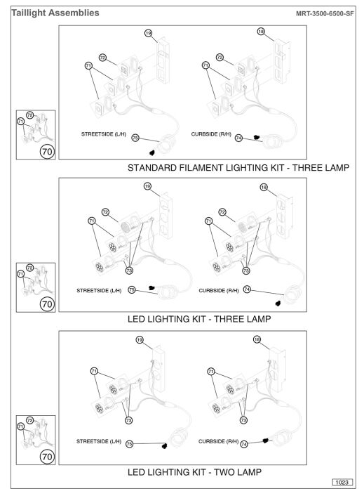 Anthony MRT-3500-6500-SF Taillight Assemblies Diagram