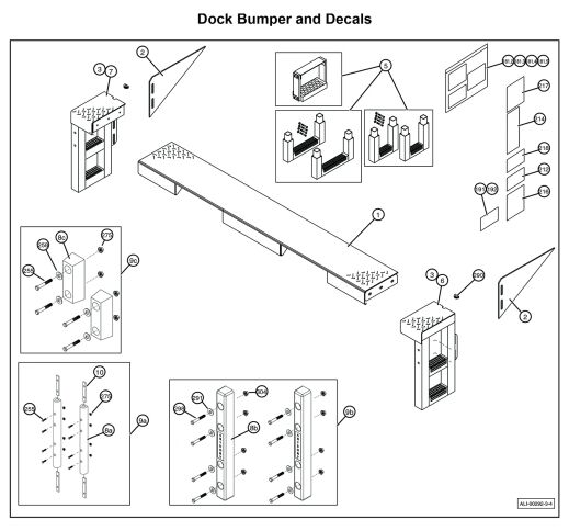 Anthony MTU-GLR-3-4 Dock Bumper And Decals Diagram
