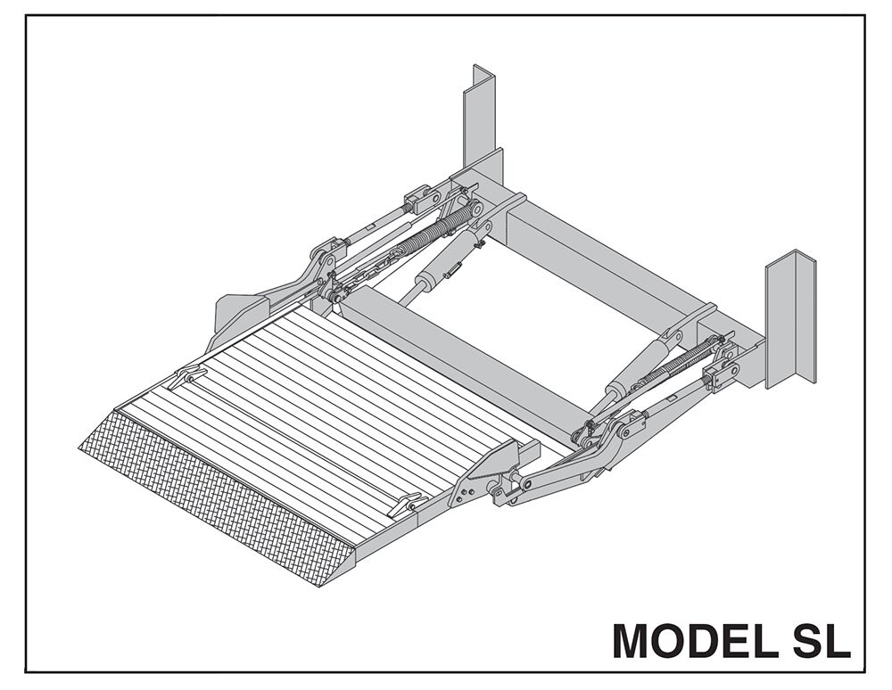 Thieman SL - 20 Series Aluminum Platform Sideloader Tailgate With 6" Rub Rail Clearance (60 x 36 + 8)