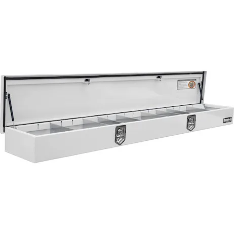 Buyers Products 1702836 - 20x96 Gloss White Steel Top Mount Service Body Truck Tool Box - Image 2