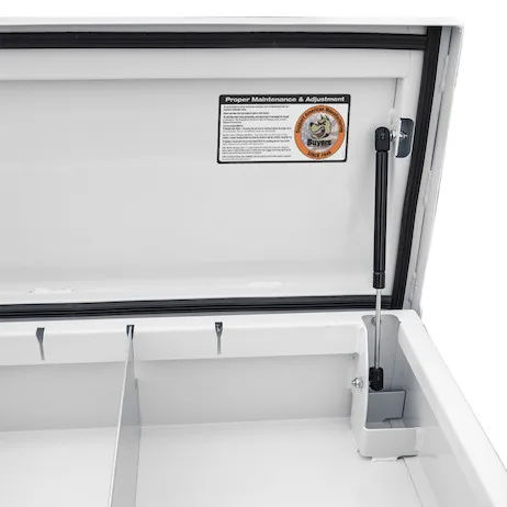 Buyers Products 1702836 - 20x96 Gloss White Steel Top Mount Service Body Truck Tool Box - Image 9
