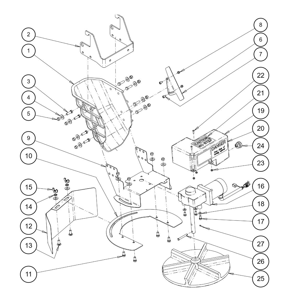 SHPE1000 Chute Assembly Diagram