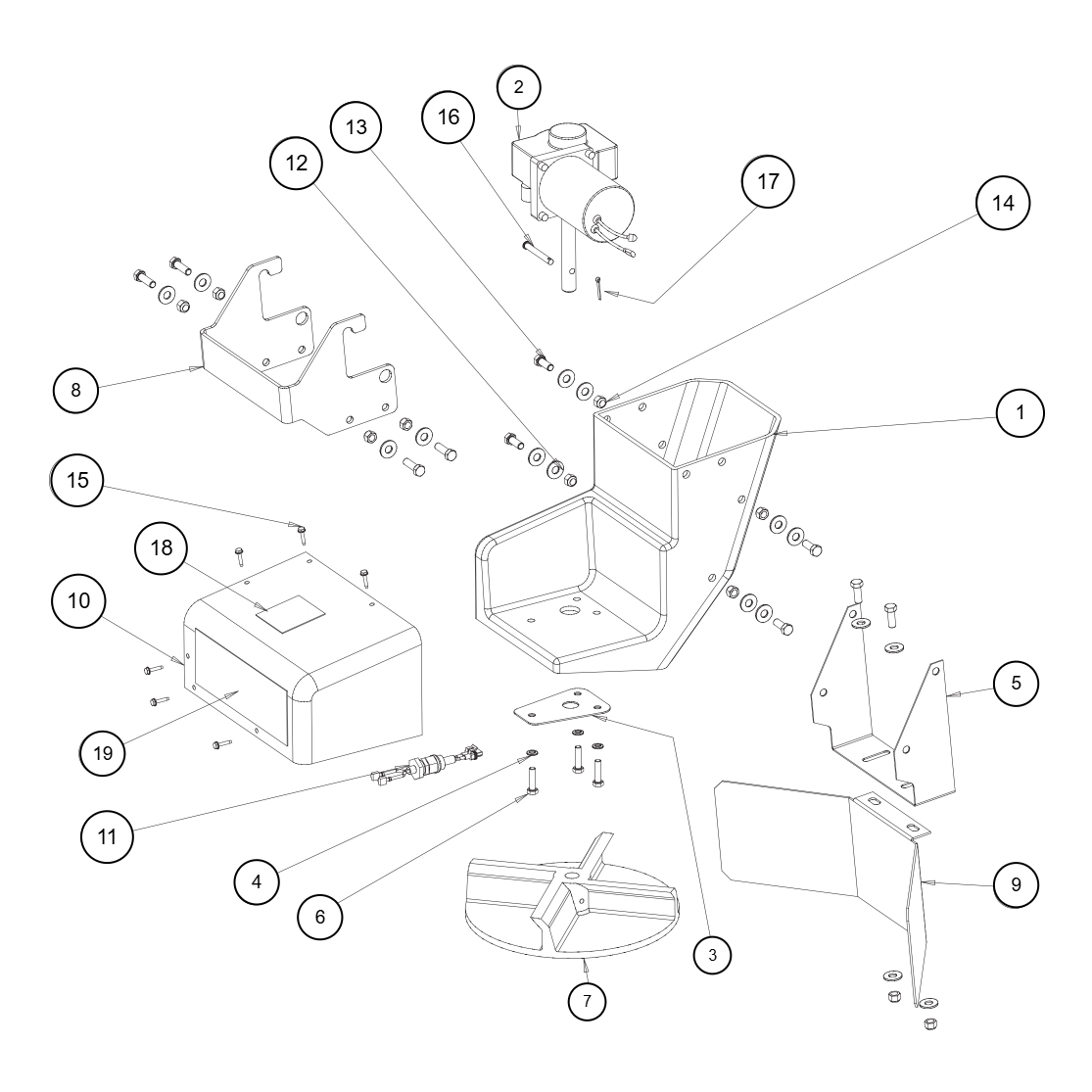 SHPE1000 Pre-2014 Chute Assembly Diagram