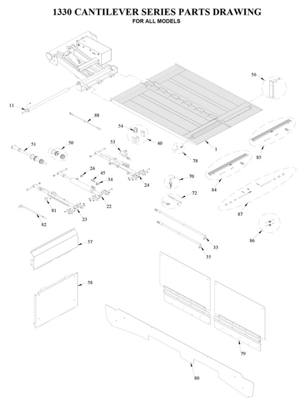 Tommy Gate Cantilever Series Diagram (1 OF 2) [Cargo Van]