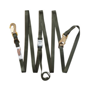 Kinedyne 15536 - 1" x 14' Gunswale Strap with Cam Buckle Snap Hooks Vinyl S Hooks and D-Rings