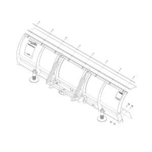 Buyers 16020412 - Complete MD68II Moldboard Assembly