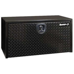 18x18x24 Inch Gloss Black Steel Underbody Truck Box With Aluminum Door