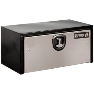 Buyers 1702700 - Black Steel Truck Box With Stainless Steel Door (18 x 18 x 24 Inches)
