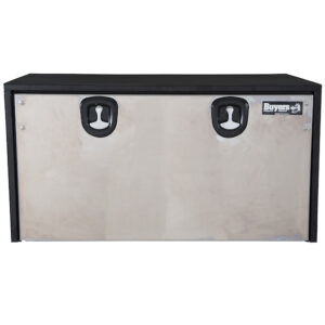 Buyers 1704710 - Black Steel Truck Box With Stainless Steel Door (18 x 18 x 48 Inches)