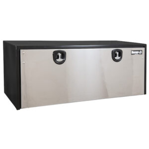 Buyers 1708710 - Black Steel Truck Box With Stainless Steel Door (18 x 24 x 48 Inches)
