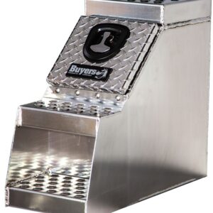 Buyers 1705182 - Heavy Duty Diamond Tread Aluminum Step Box (24 In x 28 In x 24 In)