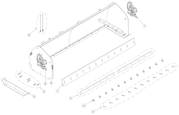 Buyers ScoopDogg 12 Foot Loader Snow Pusher Diagram