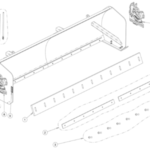Buyers ScoopDogg 14 Foot Backhoe Snow Pusher Diagram
