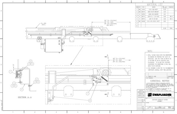 300/400 Series Container Variability System Assembly Diagram