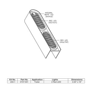 Thieman 3737 001 – Two Light Led Kit For Trailer (light Kit 234 1)