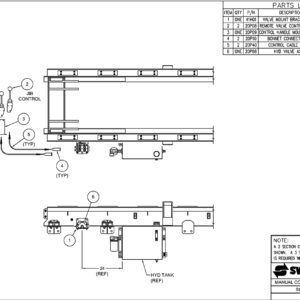 400 Series Manual Control Assembly (2 Section) Diagram