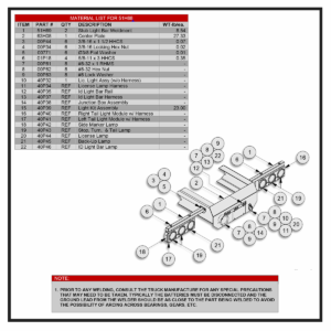Swaploader 51H68 Rear Light Bar Assembly Diagram