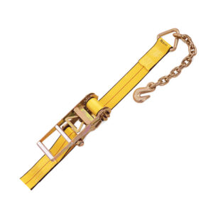 KINEDYNE 553040 - 3" x 30' Ratchet Strap (With 806 Long Handle 3705-3 Chain Anchors and 3084FK Webbing)