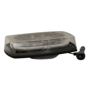ECCO 5545CA-VM - LED Microbar: Reflex  11"  Class II  zero optic dome  12-24VDC  18 flash patterns  vacuum-magnet mount  clear dome  amber illumination