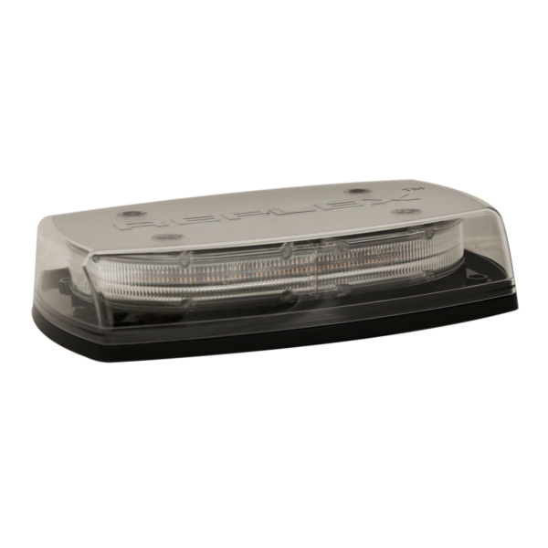 ECCO 5550CA - LED Microbar: Reflex  11"  Class I  zero optic dome  12-24VDC  18 flash patterns  clear dome  amber illumination